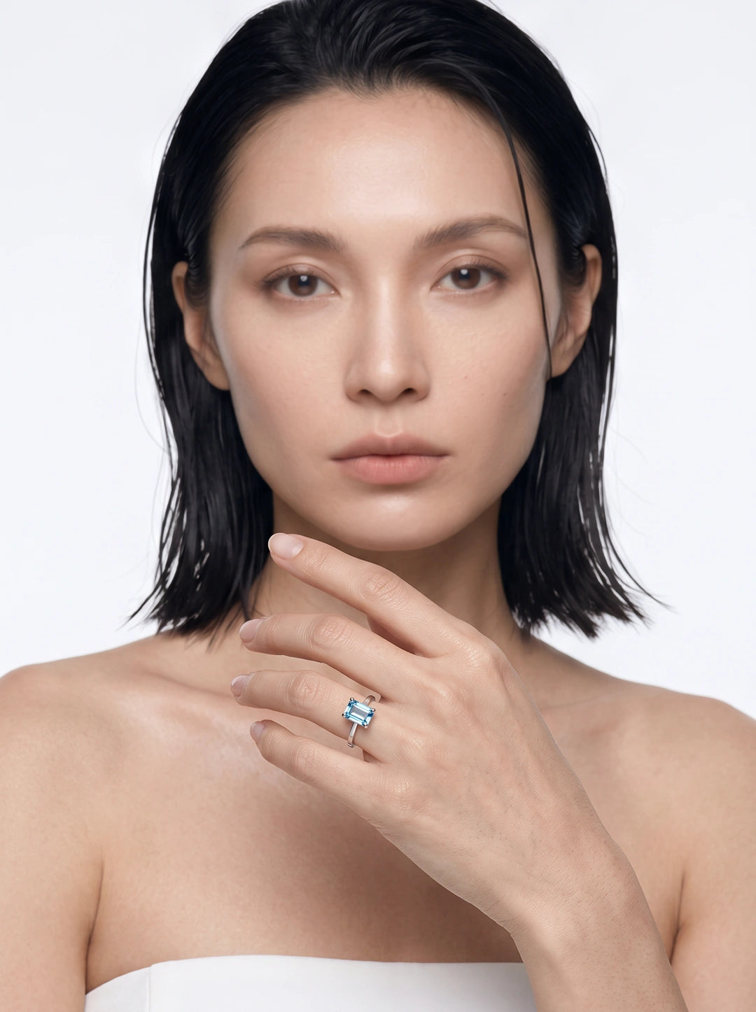 Anillo Topacio Rectangular