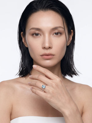 Anillo Topacio Rectangular