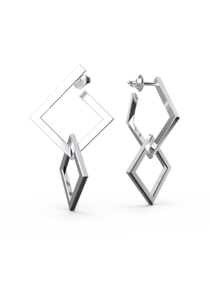 Aretes Rombo Doble