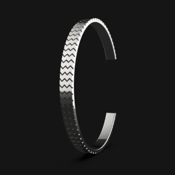 Zaukker Joyería 9 Pulsera Textura Zigzag